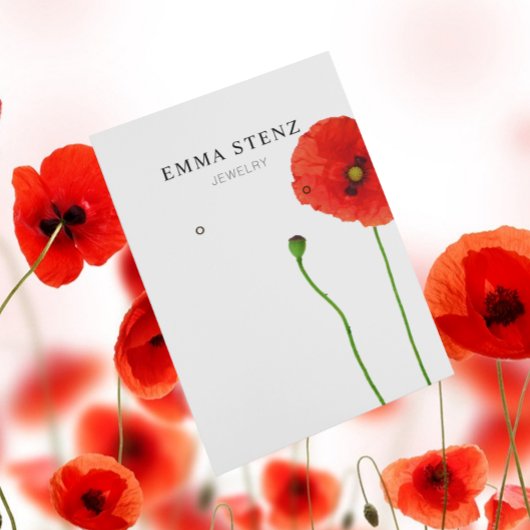 イヤリングジュエリーディスプレイカード・ポピーシンプル