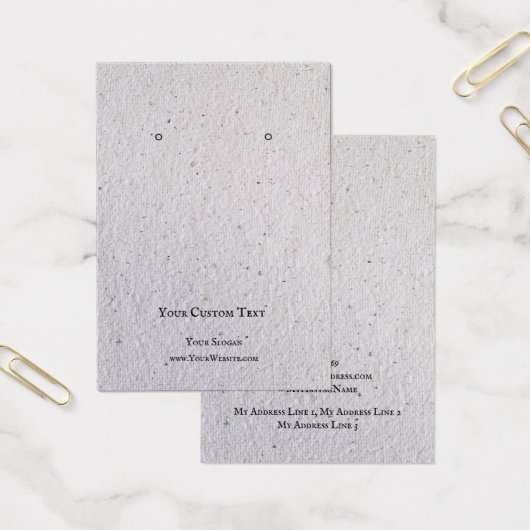 イヤリングジュエリーディスプレイカード、リサイクルグレー紙 (オフィス)