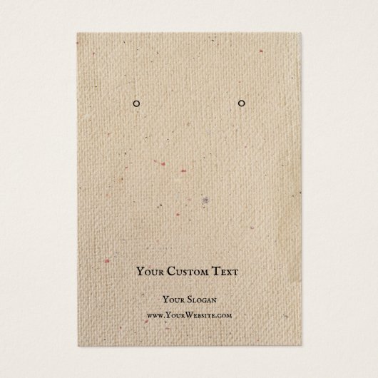 イヤリングジュエリーディスプレイカード、リサイクルブラウン紙 (正面)
