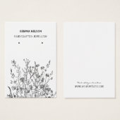 イヤリングジュエリーディスプレイカード・ワイルドフラワー (正面&裏面)