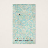 イヤリングジュエリーディスプレイカード・ヴィンテージダマスク (正面)