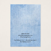 イヤリングジュエリーディスプレイカード、ヴィンテージデニムレース (裏面)