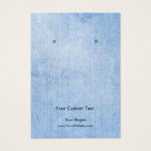 イヤリングジュエリーディスプレイカード、ヴィンテージデニムレース (正面)