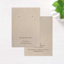 イヤリングジュエリーディスプレイカード、ヴィンテージブラウンクラフト