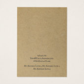 イヤリングジュエリーディスプレイカード、ヴィンテージブラウンクラフト (裏面)