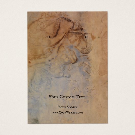 イヤリングジュエリーディスプレイカード、ヴィンテージレトロ紙 (正面)