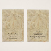 イヤリングジュエリーディスプレイカード、古い茶色のテクスチャ (正面&裏面)