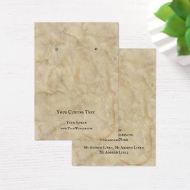 イヤリングジュエリーディスプレイカード、古い茶色のテクスチャ