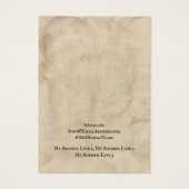 イヤリングジュエリーディスプレイカード、古い茶色のテクスチャ (裏面)