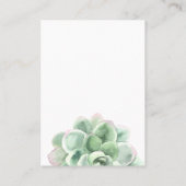 イヤリングジュエリーディスプレイカード・多肉花 名刺 (裏面)