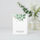 イヤリングジュエリーディスプレイカード・多肉花 名刺 (スタンド正面)