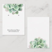 イヤリングジュエリーディスプレイカード・多肉花 名刺 (正面/裏面)