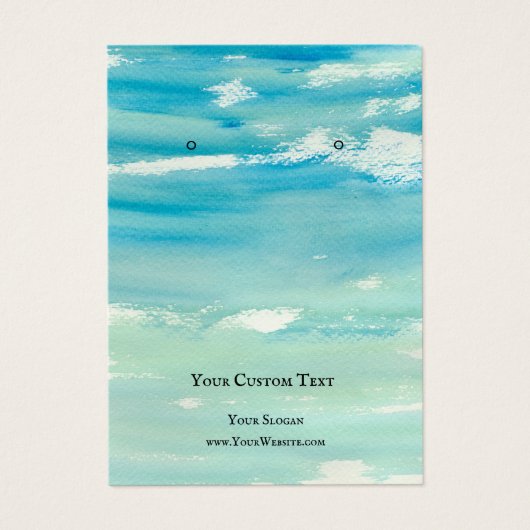 イヤリングジュエリーディスプレイカード、春スカイアートワーク (正面)