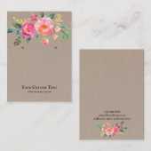 イヤリングジュエリーディスプレイカード・水彩フローラ 名刺 (正面/裏面)