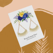 イヤリングジュエリーディスプレイカード・水彩フローラ 名刺