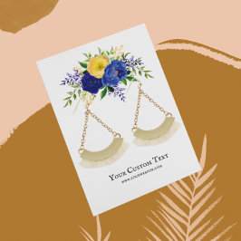 イヤリングジュエリーディスプレイカード・水彩フローラ 名刺