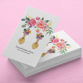 イヤリングジュエリーディスプレイカード・水彩フローラ 名刺
