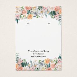 イヤリングジュエリーディスプレイカード、水彩花模様