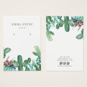 イヤリングジュエリーディスプレイカード・開花サボテン (正面&裏面)