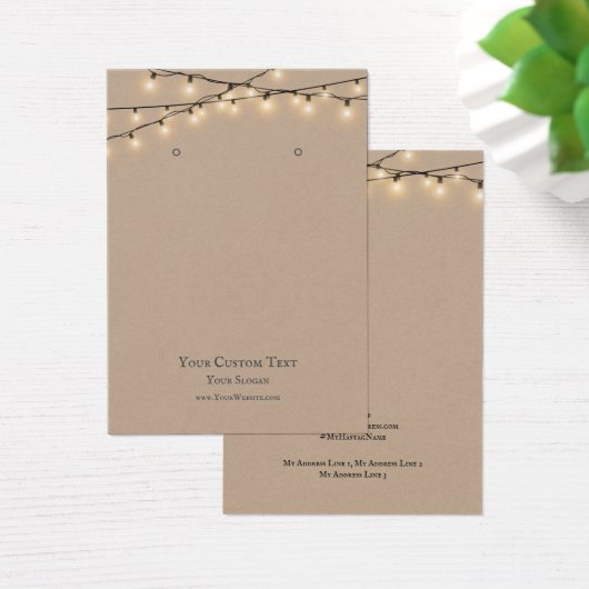 イヤリングジュエリーディスプレイカー素朴ド、ストリングライト (デスク)