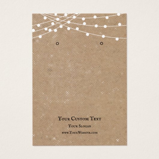 イヤリングジュエリーディスプレイカー素朴ド、ストリングライト (正面)