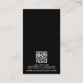 イヤリングジュエリーディスプレイブラック&金ゴールドストロ絵を描ーク 名刺 (裏面)