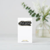 イヤリングジュエリーディスプレイブラック&金ゴールドストロ絵を描ーク 名刺 (スタンド正面)