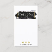 イヤリングジュエリーディスプレイブラック&金ゴールドストロ絵を描ーク 名刺 (正面)