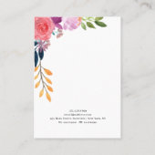 イヤリングジュエリーディスプレイホルダー・水彩フローラ 名刺 (裏面)