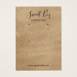 イヤリングジュエリーホルダーブラウン金ゴールド名刺