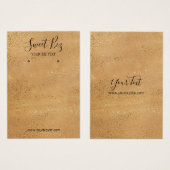 イヤリングジュエリーホルダー金ゴールド名刺 (正面&裏面)