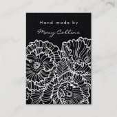 イヤリングジュエリー表示カード白い花 名刺 (正面)