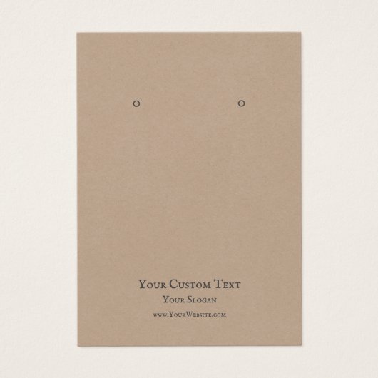 イヤリングジュエリー表示カード素朴クラフト (正面)