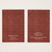 イヤリングジュエリー表示カード素朴、レッドクラフト (正面&裏面)