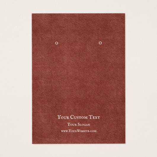 イヤリングジュエリー表示カード素朴、レッドクラフト (正面)