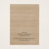 イヤリングジュエリー表示カード素朴、茶色の木材 (裏面)