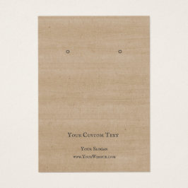 イヤリングジュエリー表示カード素朴、茶色の木材