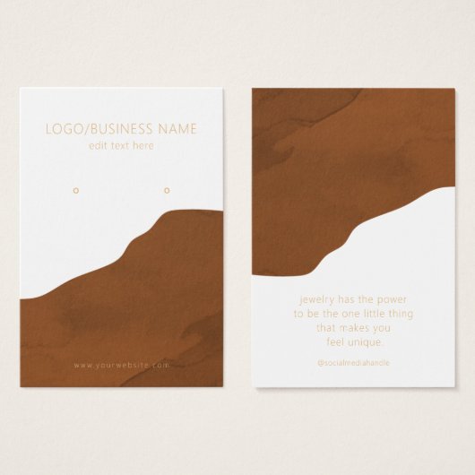 イヤリングジュエリー表示カード (正面&裏面)