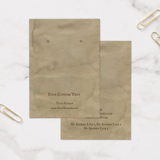 イヤリングジュエリー表示カード、リサイクルデザインアート (オフィス)