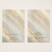 イヤリングジュエリー表示カード、砂水色 (正面&裏面)