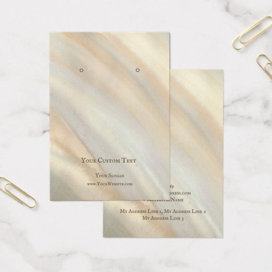 イヤリングジュエリー表示カード、砂水色 (オフィス)