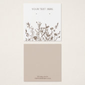 イヤリングジュエリー表示カード·自然フローラ (正面&裏面)