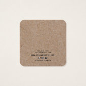 イヤリングスクエアディスプレイカード・素朴ワイルドフラワー (裏面)