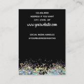 イヤリングスタッドカードレイフェイクンボーメタリティックグリッター 名刺 (裏面)