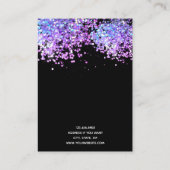 イヤリングスタッドカードレイフェイクンボーメタリティックグリッター 名刺 (裏面)