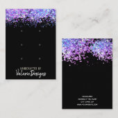 イヤリングスタッドカードレイフェイクンボーメタリティックグリッター 名刺 (正面/裏面)