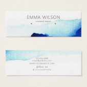 イヤリングスタッド表示カード・水彩インディゴブルー (正面&裏面)