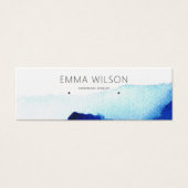 イヤリングスタッド表示カード・水彩インディゴブルー (正面)