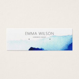 イヤリングスタッド表示カード・水彩インディゴブルー