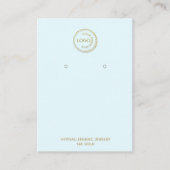 イヤリングディスプレイあなたのロゴを追加ライトブルー 名刺 (正面)